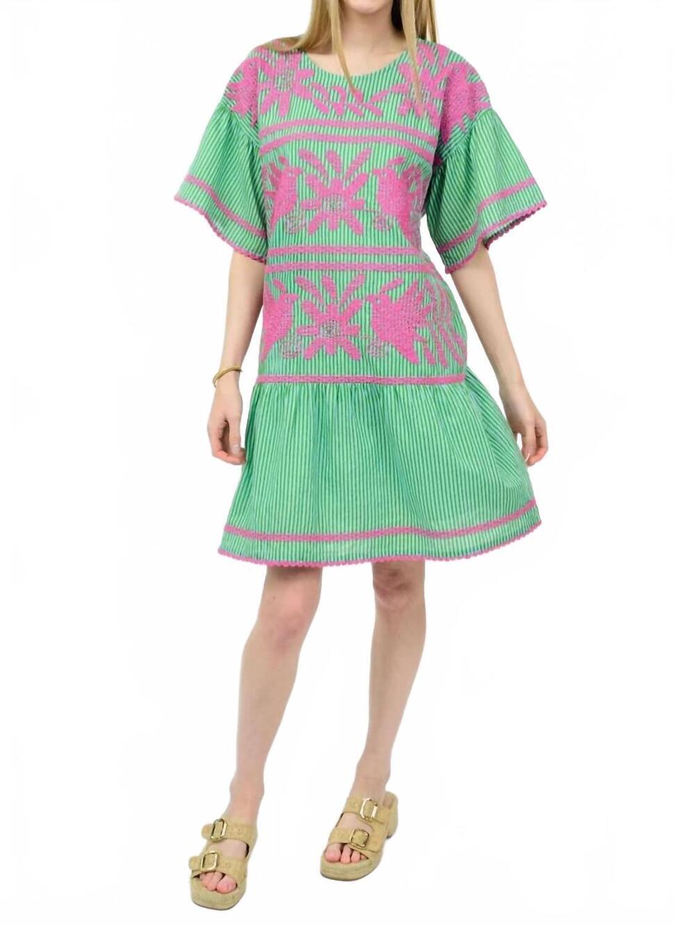 NEW SISTER MARY lora lee dress in green stripe